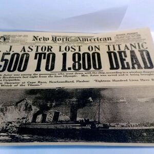 Πρωτοσέλιδο Τιτανικός 1500 Νεκροί του 1912