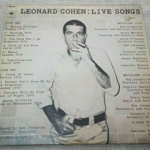 Leonard Cohen – Live Songs LP Netherlands 1973'