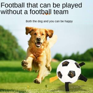 Μπάλα Ποδοσφαίρου Για Σκύλους - Dog Toy Ball Football Extra Strong With Handles 17cm