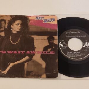 Vinyl 45 rpm 7'''  Janet Jackson - Let's Wait Awhile , Disco, Downtempo, Soul