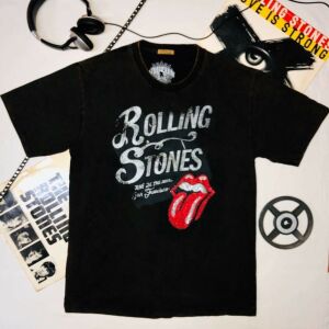 Ρετρό μπλουζάκι Rolling Stones με στράς καλύτερης ποιότητας - Μέγεθος M (ΔΩΡΕΑΝ ΑΠΟΣΤΟΛΗ)