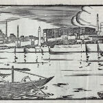1890 Κωνσταντινουπολη από την θάλασσα ξυλογραφία Γ.Λ. 22x10cm