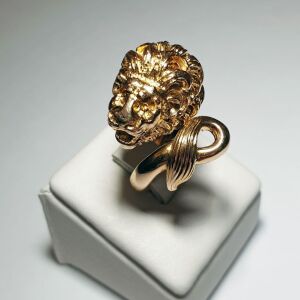 Χρυσό δαχτυλίδι λιοντάρι 17Κ, 10.76γρ., νούμερο 49.