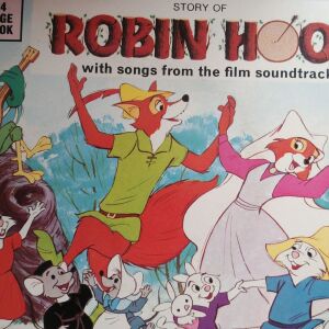ROBIN HOOD  - Disney Records - HEAR/SEE/READ - ΣΥΛΛΕΚΤΙΚΟ 1977 -ΔΙΣΚΟΣ ΚΑΙ ΒΙΒΛΙΟ ΜΕ ΕΙΚΟΝΕΣ