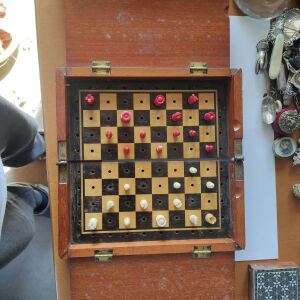 1890 Αγγλικό σκάκι ταξιδίου