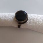 Δαχτυλίδι ασιμενιο( 925) με Μαύρο όνυχα
