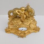 Ρολόι μπρούντζινο επίχρυσο, περίπου 150 ετών.