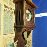 Ρολόι Art Decor Τοίχου Συντηρημένο Λειτουργεί Εποχής 1900