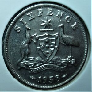 6 Pence - Elizabeth II (with "F:D:") 1955-1963 .