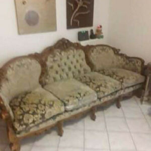 vintage καναπές τετραθέσιος κ δύο πολυθρόνες