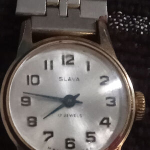 γυναικείο ρολόι κουρδιστό slava 17 jewels made in USSR