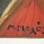 Αυθεντικοί μοντέρνοι πίνακες ζωγραφικής (4) έργα τέχνης ελαιογραφίες Μάνος Μελάς