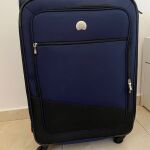 Βαλίτσα DELSEY Paris 25'' Expandable μπλέ χρώμα με περιστρεφόμενες ρόδες σχεδόν άθικτη