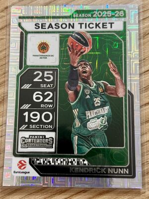 Κάρτα Kendrick Nunn Panini Euroleague 2025-26 καινούργια