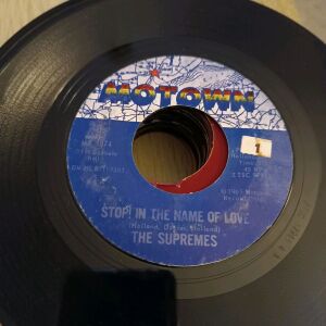 45 rpm δίσκος βινυλίου The supremes stop in the name of love, im in love again