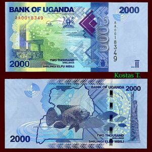 UGANDA 2000 SHILLINGS 2010 UNC