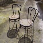 Καρέκλες - καθίσματα μεταλλικά τύπου Βιέννης με ψάθα