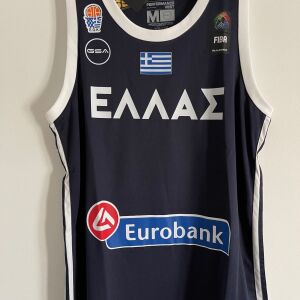 Εμφάνιση φανέλα GSA Εθνική Ελλάδος Μπάσκετ Χρώμα μπλε Μέγεθος Medium