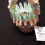 Οριγκάμι καλαθάκι σε παστέλ χρώματα