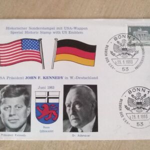 Καρτ Ποστάλ  Συλλεκτική J.KENNEDY-D.Adenauer 23.6.1963