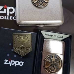 «Gott mit uns» ( Ο ΘΕΌΣ ΕΙΝΑΙ ΜΑΖΙ ΜΑΣ ) Original Zippo  SET rarity Eagle Iron Cross  +CASE+METAL