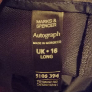 Μαύρο υφασμάτινο παντελόνι αφόρετο καινούργιο Marks & Spencer No16
