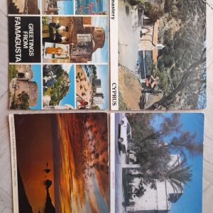 4 Καρτ ποστάλ Κύπρος 1970s