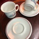 Σετ τσαγιού 12 τμχ  Vintage δεκαετίας '80 από 6 κούπες  και 6 πιάτα …Αμεταχείριστο (Porcelain Tea set 12 pcs Vintage 80's of 6 cups and 6 plates… Unused)