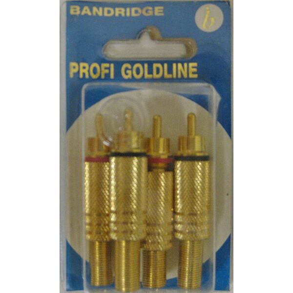 BANDRIDGE PG-1213(Cable diametros 6 mm)Phono Plug -GOLD (2 X BLACK + 2 X RED)