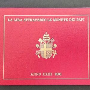 Vaticano Coin Set 2001 BU Folder ANNO XXIII - MMI