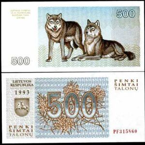 LITHUANIA 500 TALONU 1993 P 46 UNC