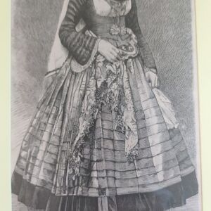 1860 Υδρα παραδοσιακή φορεσιά ξυλογραφία