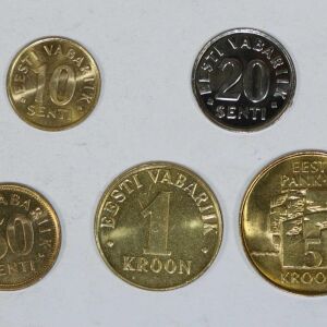 ESTONIA set 5 νομίσματα UNC