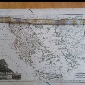 1812 Χάρτης της προέπαναστατικής Ελλάδαςτου Malte brun  χαλκογραφια διαστάσεις 34x26cm