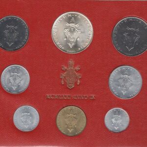 1973 Vatican City 8 Coin Proof Set Silver 500 Lire Pope Paul VI.