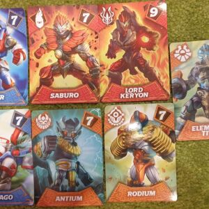 Gormiti κάρτες (7) - Lord Keryon, Wrago, Saburo, Rodium, Zefyr, Antium, Elemental Titan