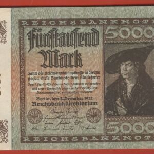 1922 5000 MARK NAZI GERMANY ADOLF HITLER