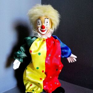 Vintage πορσελάνινη κούκλα clown