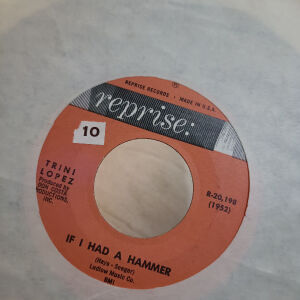Lp 45 rpm Trini Lopez unchain my heart 1960 & if i had a hammer 1952 Reprise records USA