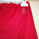 Παιδική μπλούζα στράπλες κόκκινη με φιογκάκι και στρας, Νο 16