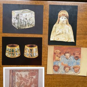 5 καρτ ποστάλ απο μουσεία της Ελλάδος