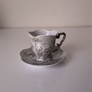 T. Limoges Σετ Φλιτζάνι με το Πιατάκι του 2τεμ. France Fine Porcelain #00255