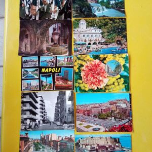 10 καρτ-ποστάλ Ιταλία- Γαλλία-Ελβετία