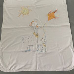 Βρεφική πάνα βαμβακερή με καμηλοπάρδαλη κ χαρταετό 80χ70