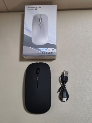 Ultrathin rechargeable wireless mouse with USB charging cable