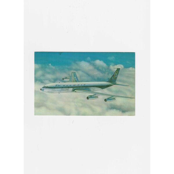 karta olimpiaki aeroporia Boeing 707-320 Super Fan Jet .