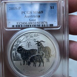 Australia, 2015 Silver 1 oz, Year of the Goat, Lunar II