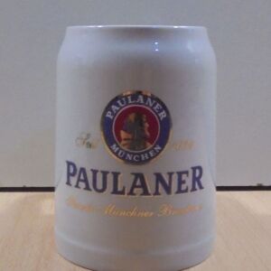 Paulaner μπίρα παλιά διαφημιστική κεραμική κούπα 0,5lt