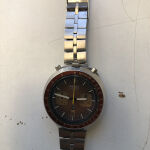 Seiko chronograph 6138-0040.model BULLHEAD.automatic.44mm.case stainless steel.speed timer original 1977.