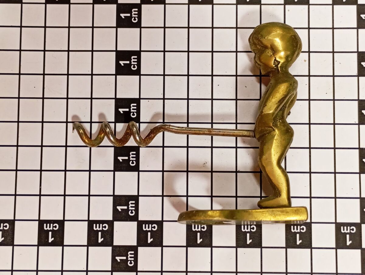 Ανοιχτήρι μπουκαλιών Manneken Pis μεταχειρισμένο, συλλεκτικό ορείχαλκο